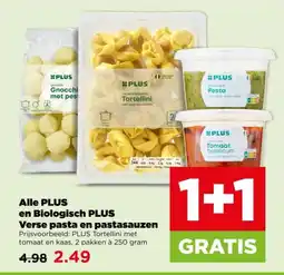 PLUS Alle plus en biologisch plus verse pasta en pastasauzen aanbieding