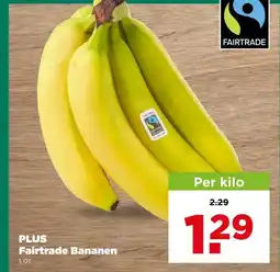PLUS PLUS Fairtrade Bananen aanbieding