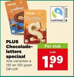 PLUS Plus chocolade letters speciaal aanbieding