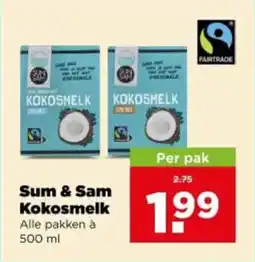 PLUS Sum & sam kokosmelk aanbieding