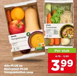 PLUS Alle PLUS en Biologisch PLUS Verspakketten soep aanbieding