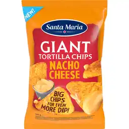 PLUS Santa Maria Giant Tortilla Chips Nacho Cheese aanbieding