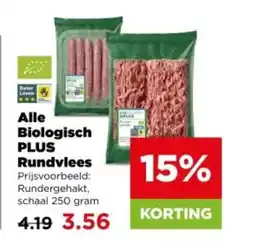 PLUS Alle biologisch plus rundvlees aanbieding