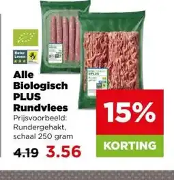 PLUS Alle Biologisch PLUS Rundvlees aanbieding