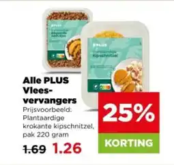 PLUS Alle plus vlees vervangers aanbieding