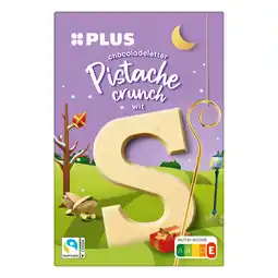 PLUS PLUS Wit pistache crunch letter aanbieding