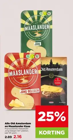 PLUS Alle Old Amsterdam en Maaslander Kaas aanbieding