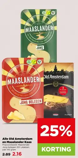 PLUS Alle Old Amsterdam en Maaslander Kaas aanbieding