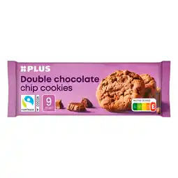 PLUS PLUS Double chocolate chip cookies aanbieding