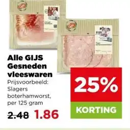 PLUS Alle GIJS Gesneden vleeswaren aanbieding