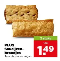 PLUS PLUS Saucijzen- broodjes aanbieding