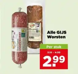 PLUS Alle GIJS Worsten aanbieding