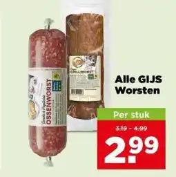 PLUS Alle GIJS Worsten aanbieding