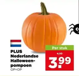 PLUS Plus nederlandse halloween-pompoen aanbieding
