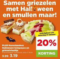 PLUS PLUS Korenlanders Halloween tompouce en griezelvlaaitje aanbieding