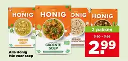PLUS Alle Honig Mix voor soep aanbieding