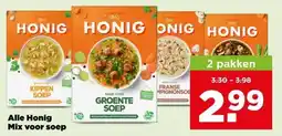 PLUS Alle Honig Mix voor soep aanbieding