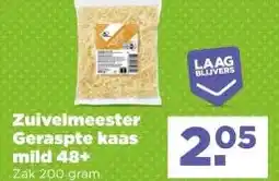 PLUS Zuivelmeester Geraspte kaas mild 48+ aanbieding