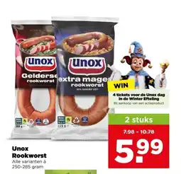 PLUS Unox Rookworst aanbieding