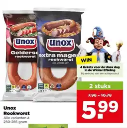 PLUS Unox Rookworst aanbieding