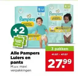 PLUS Alle pampers luiers en pants aanbieding