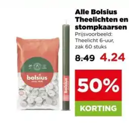 PLUS Alle Bolsius Theelichten en stompkaarsen aanbieding
