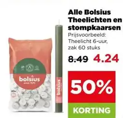 PLUS Alle Bolsius Theelichten en stompkaarsen aanbieding