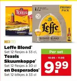 PLUS Leffe Blond, Texels Skuumkoppe, en Desperados aanbieding