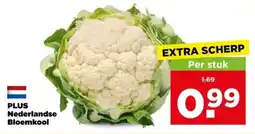 PLUS Plus nederlandse bloemkool aanbieding