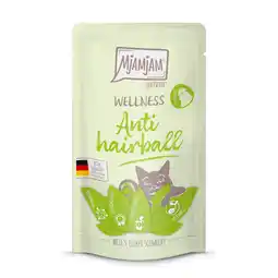 Zooplus 12x 125g MjAMjAM Wellness Anti Haarbal - Kip natvoer voor katten aanbieding
