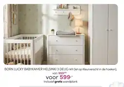 Baby & Tiener BORN LUCKY BABYKAMER HELSINKI 3 DELIG Wit aanbieding