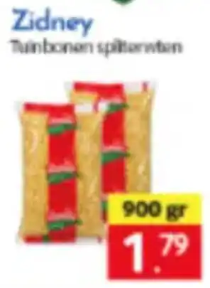 Zidney tuinbonen spitsenwten