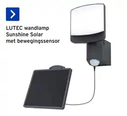 GAMMA LUTEC wandlamp Sunshine Solar met bewegingssensor aanbieding