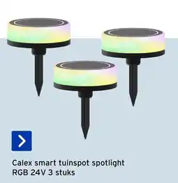 GAMMA Calex smart tuinspot spotlight RGB 24V 3 stuks aanbieding