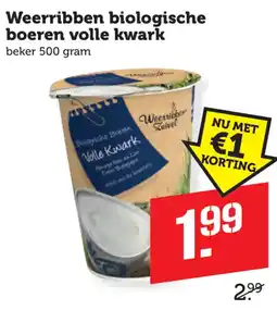 Coop Weerribben biologische boeren volle kwark aanbieding