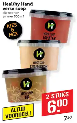 Coop Healthy Hand verse soep aanbieding