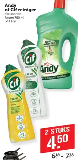 Coop Andy of Cif reiniger aanbieding