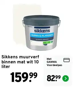 GAMMA sikkens muurverf binnen mat wit aanbieding