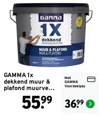 GAMMA gamma 1x dekkend muur & plafond aanbieding