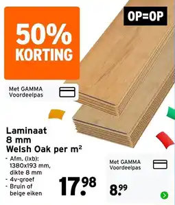 GAMMA Laminaat Welsh Oak aanbieding