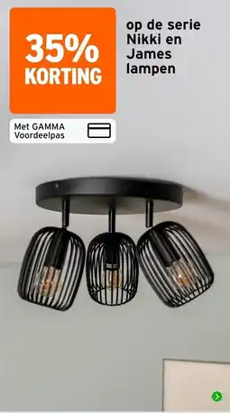 GAMMA nikki en james lampen aanbieding