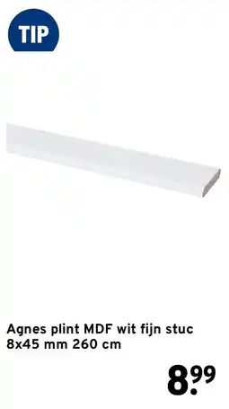 GAMMA Agnes plint MDF wit fijn stuc aanbieding