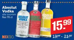 Coop Absolut Vodka alle soorten aanbieding
