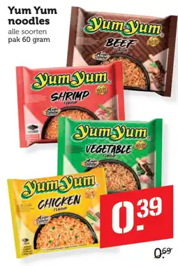 Coop Yum Yum noodles aanbieding