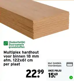GAMMA Multiplex hardhout aanbieding