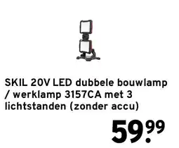 GAMMA SKIL 20V LED dubbele bouwlamp / werklamp 3157CA aanbieding