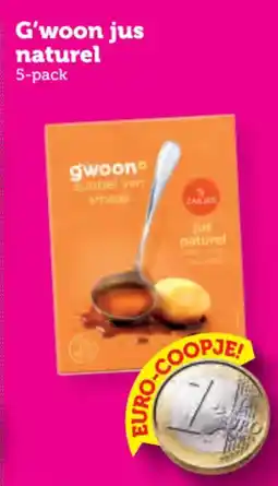 Coop gwoon jus naturel aanbieding
