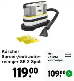 GAMMA Kärcher Sproei-/extractie-reiniger SE 2 Spot aanbieding