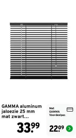 GAMMA GAMMA aluminum jaloezie 25 mm mat zwart... aanbieding