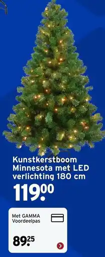 GAMMA Kunstkerstboom Minnesota met LED verlichting 180 cm aanbieding